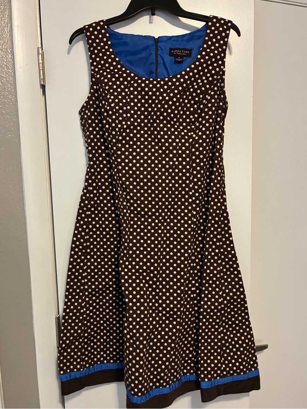 Signature Brown with white Polka Dots dress